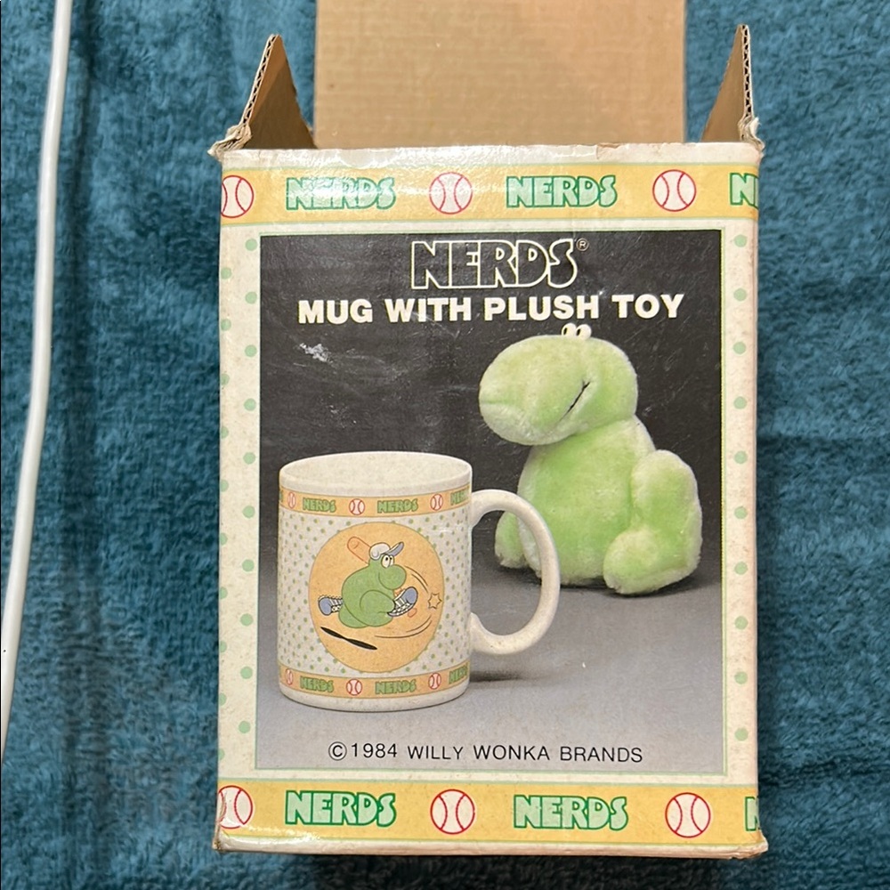 Green Plush Dinosaur with Mug Set